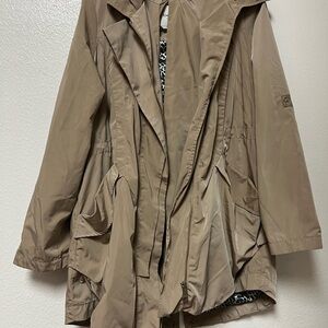 Women's Beige Hooded Jacket bebe brand